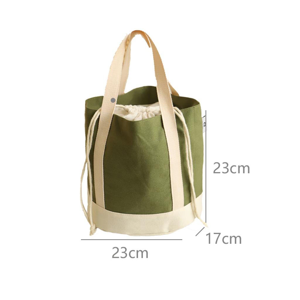Japanese-style thickened wear-resistant canvas lunch bag, portable lunch bag, portable lunch bag for students and office workers