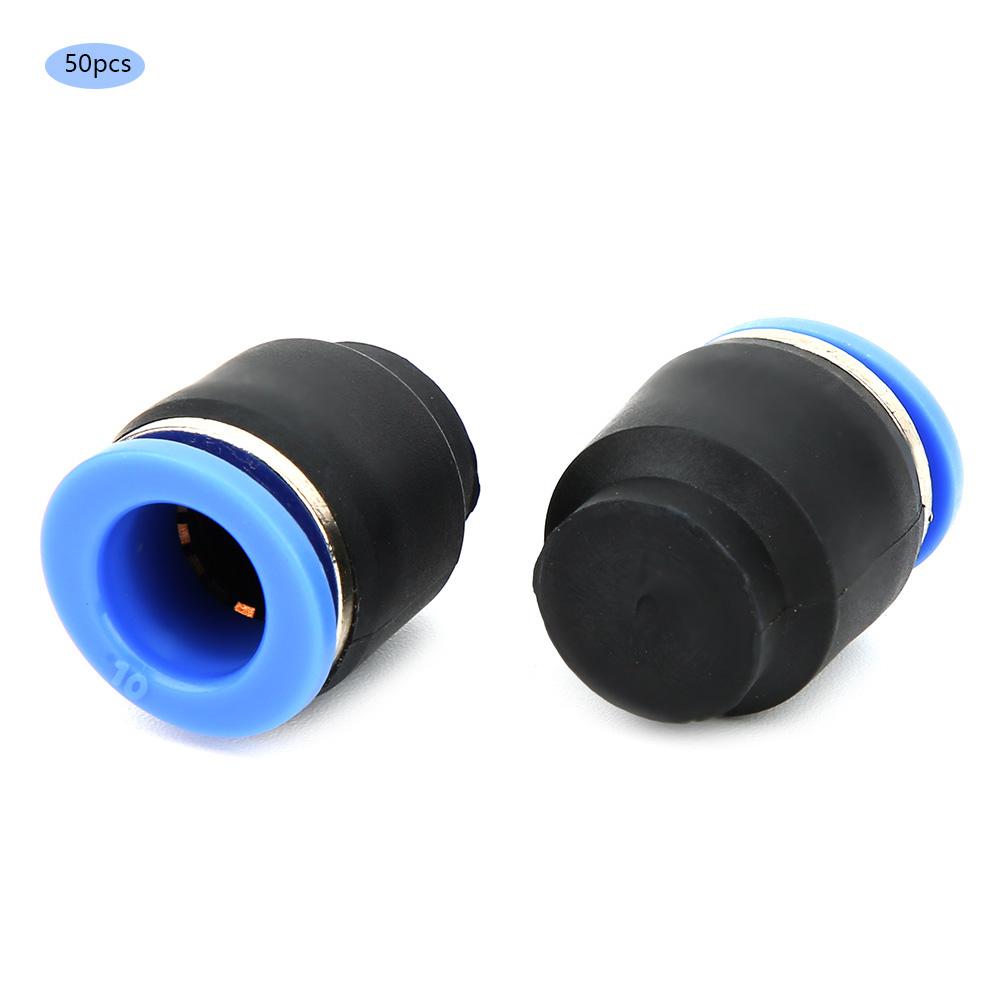 50PCs Air Pipe Plug Pneumatic Cap Plastic Brass Quick Insert PPF Oval Release Ring Hotel Use