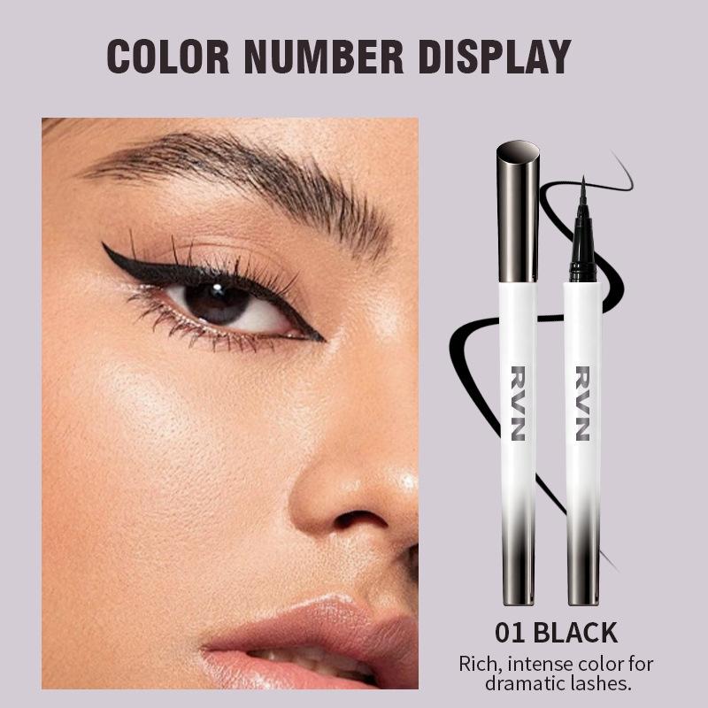 RVN Liquid Eyeliner Set, Black  Brown, Waterproof  Smudge-Proof, Long-Lasting, Precise Tip for Winged Look