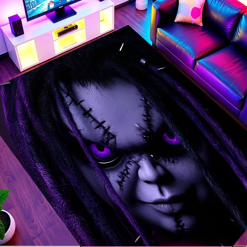 Bride of Chucky Print Rug, Washable Floor Carpet, For Entryway Dorm Laundry Room Office Study, Home Decor Birthday Christmas Gift