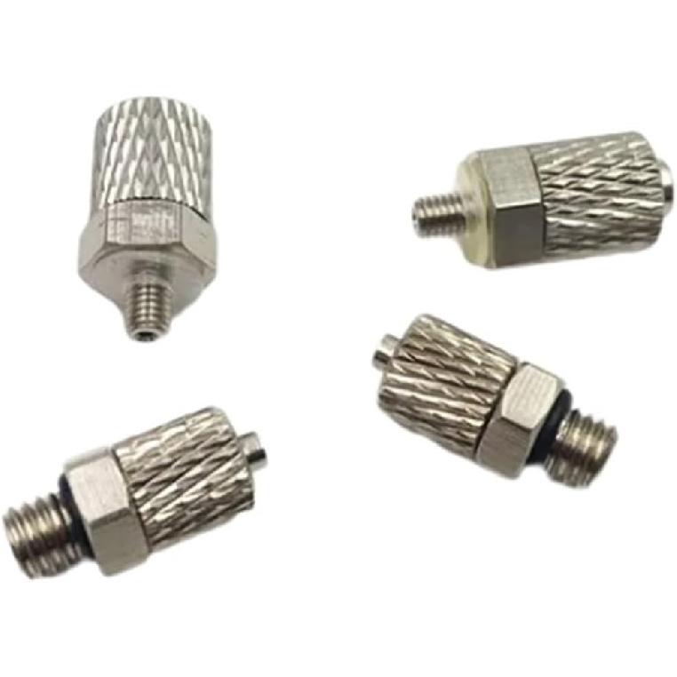 Mini Male Thread M3 M4 M5 M6 -Air Tube OD 3mm 4mm 6mm Pneumatic Pipe Connector Screw Through Quick Traight/Elbow Fitting 10Pcs(Hose OD 6mm - M5,PL)