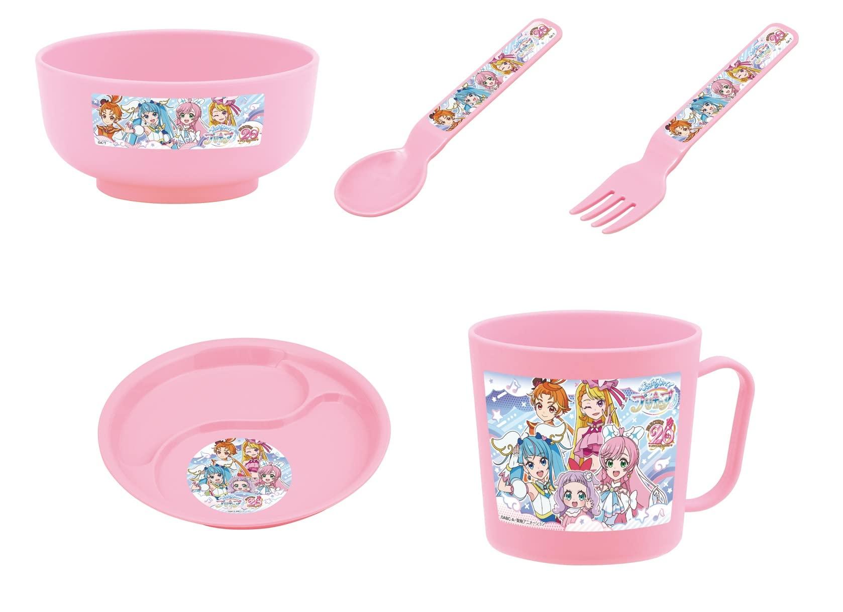 

Hirogaru Sky! PreCure Lunch Plate, Handled Cup, Bowl, Spoon, Fork Tableware Set