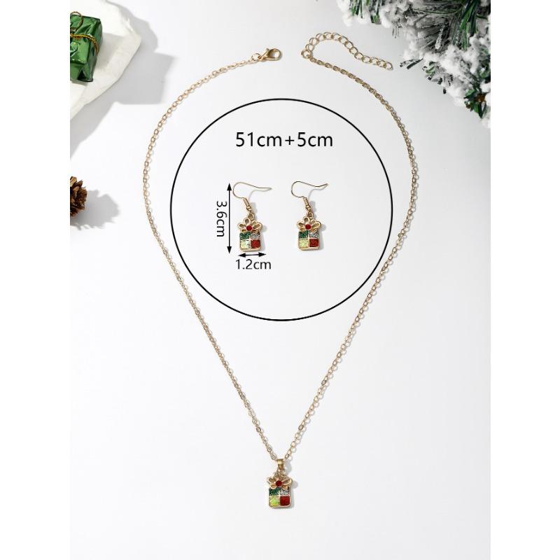 Hot Sale Christmas Ornaments, Creative Staff Snowflake Socks Snowman Christmas Tree Jewelry Holiday Set