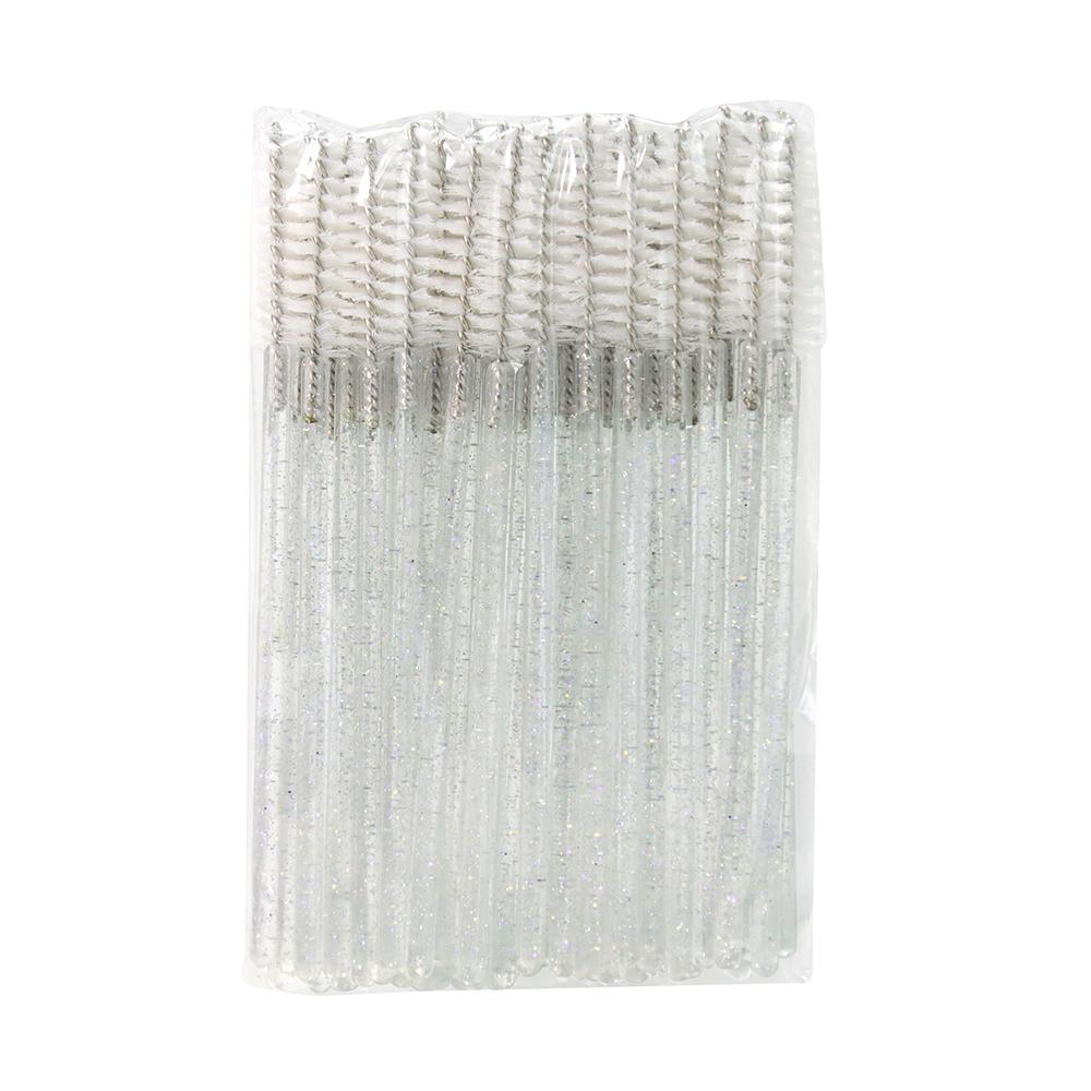 ANNAFRIS 1Pack 50Pcs Disposable Eyelash Brush Soft Head Crystal Eyebrow Brush Lash Extension Brush Mascara Wand Makeup Tool