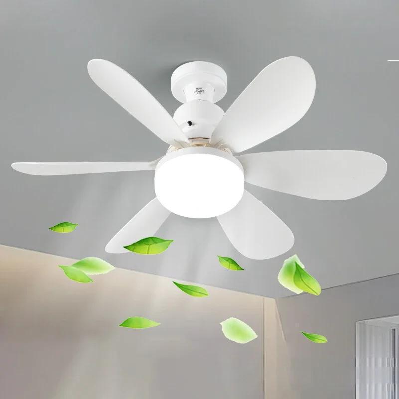 Modern LED Ceiling Fan Light Remote Control Adjustable Color Temperature Brightness Wind Speed Suitable For Bedroom Ligting Lamp