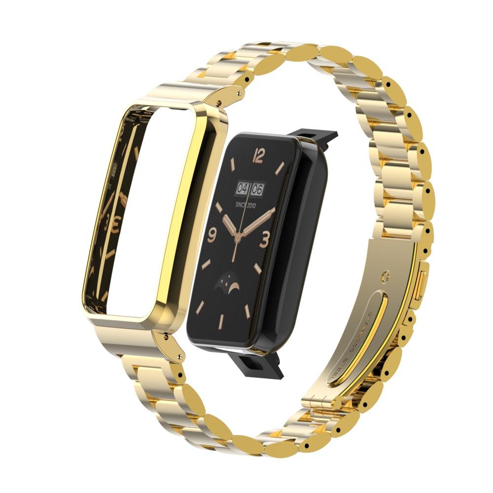 Ramka ochronna Watchband Metalowa obudowa Bransoletka Pasek ze stali nierdzewnej dla Xiaomi Band 7 Pro