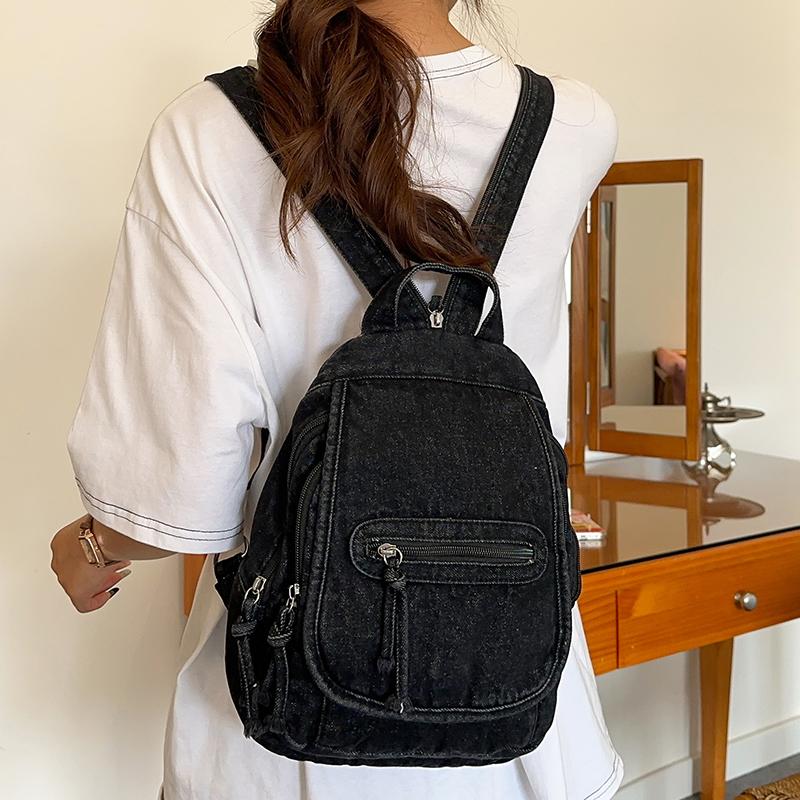 Dżinsowy Plecak Damski Duża Pojemność Retro Torba na Ramię Crossbody Wielofunkcyjna Torba na Pierś