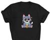 Grey Cat Boba Tea T-and Kids Tshirt: Kawaii Anime Clothing
