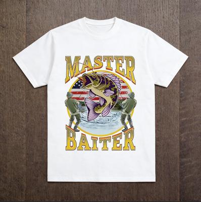 Nieuwe Collectie Herenkleding T-shirt Homme Grafisch T-shirt Mannen T-shirt voor Mannen Ropa Hombre Grappige Master Baiter Vissen Parodie