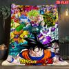 Dragon Ball Printed Blanket Cozy Flannel Material Air Conditioning Nap Blanket for Home Office Daily Use THW