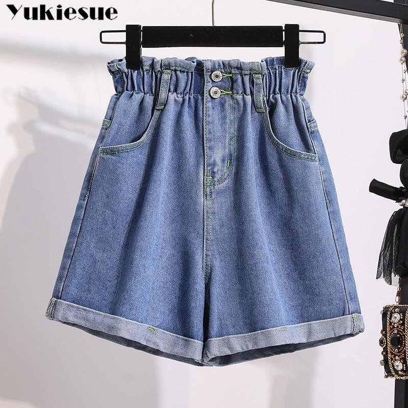 Buy Summer High Waist Denim Shorts Women Casual Loose Ladies Fashion Roll Up Hem Elastic Waist Jeans Female Plus Size At Affordable Prices Free Shipping Real Reviews With Photos Joom