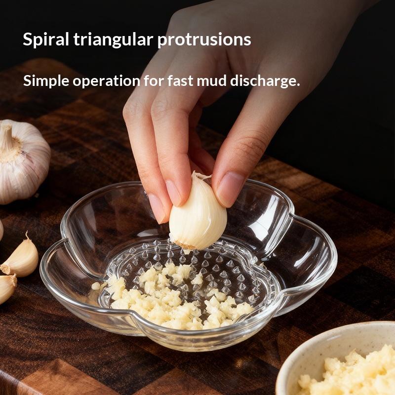 2Pcs Multi-Functional Garlic Grinding & Seasoning Dish Kitchen Prep & Dipping Tool For Garlic, Ginger, Chocolate, And More