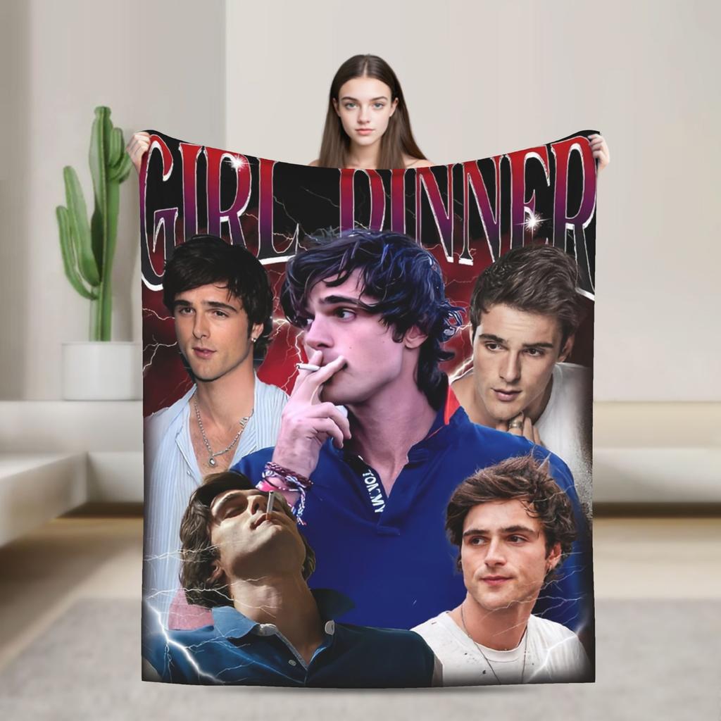 Jacob Elordi Australischer Schauspieler Poster Decken Qualität Weich Warm Überwurfdecke Winter Reisen Outdoor Bequeme Tagesdecke