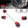 Moto Front Axle Fork Crash Slider Swingarm Spools Stand for Ducati 1199 1299 for Panigale V4 V2 for Multistrada 1200 (Color : Front Black)