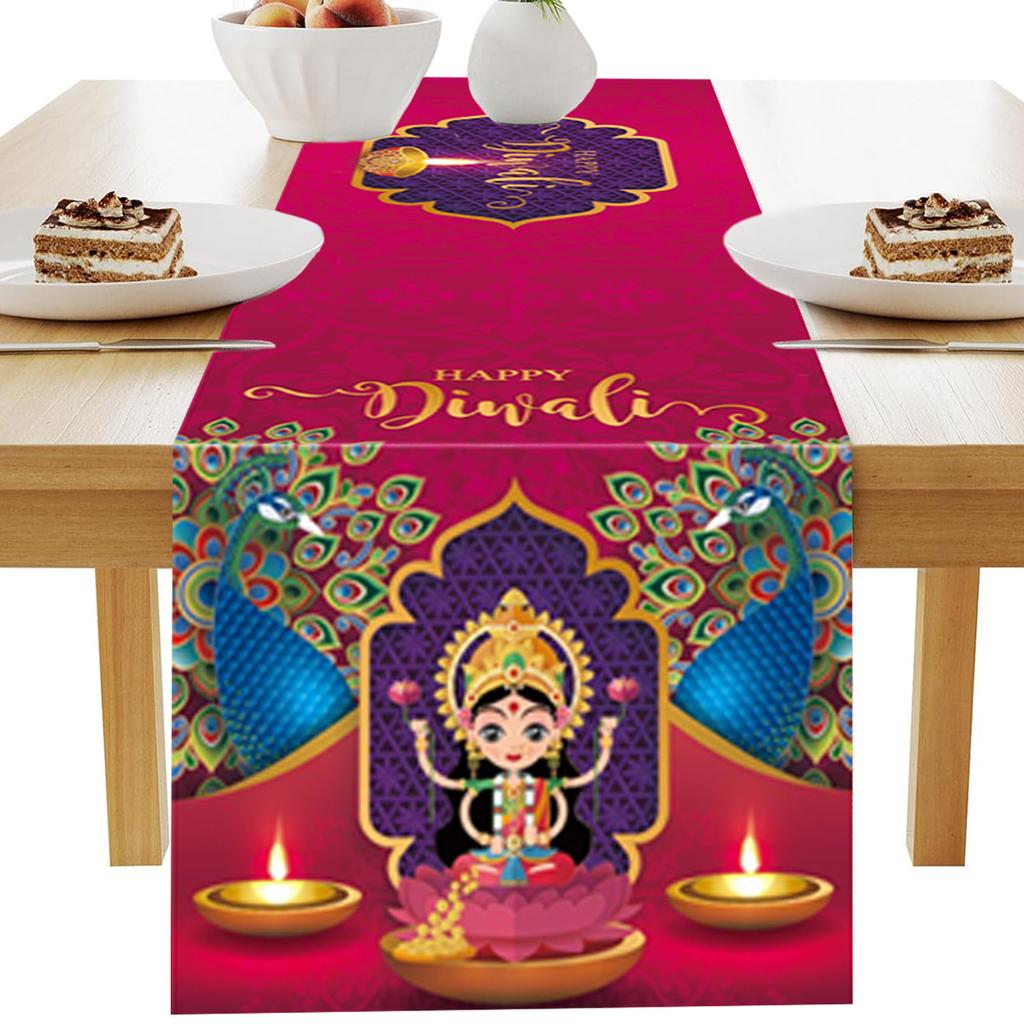 Diwali Theme Party Decoration Tablecloth Table Flag