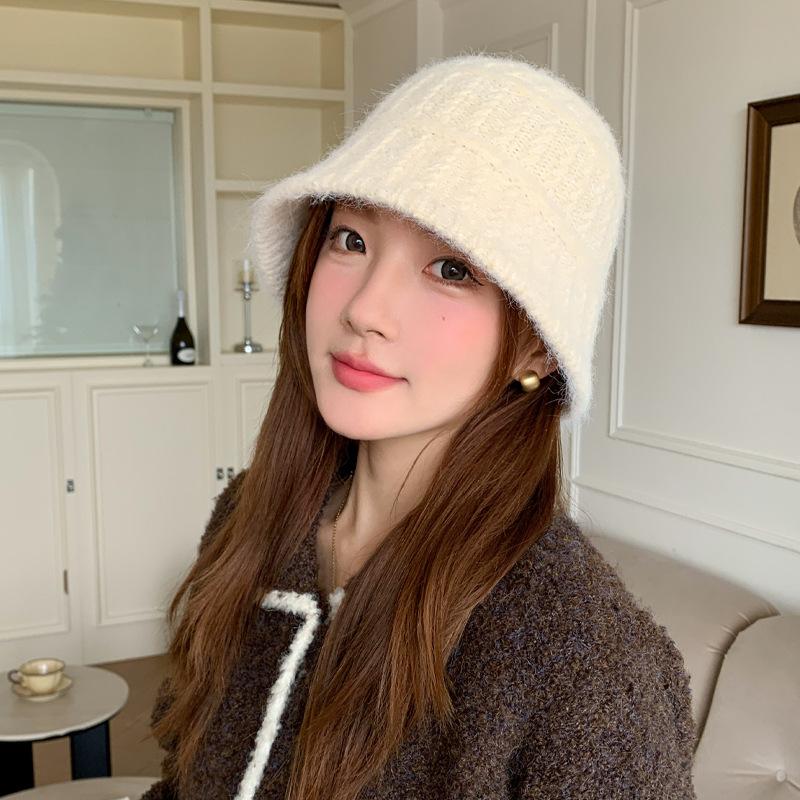 Fleece Ear Protectors, Warm Bucket Hat, Autumn and Winter Hat, Women's Fashion Basin Hat