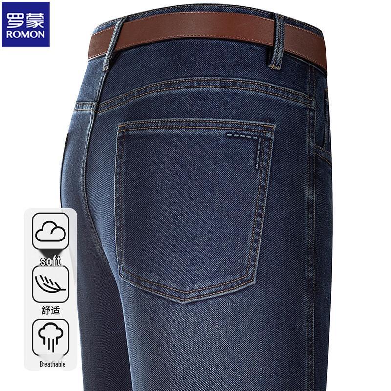 

ROMON Men s Loose Straight Fit Cotton Stretch Jeans 29