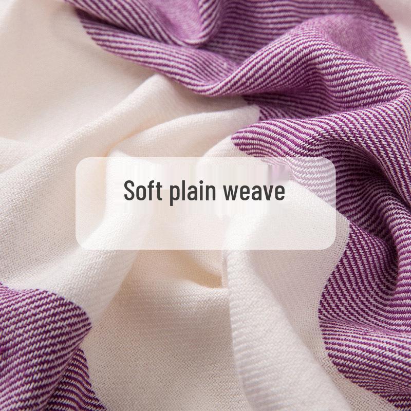 Turkish Stripe Polyester Cotton Tassel Bath and Beach Towel