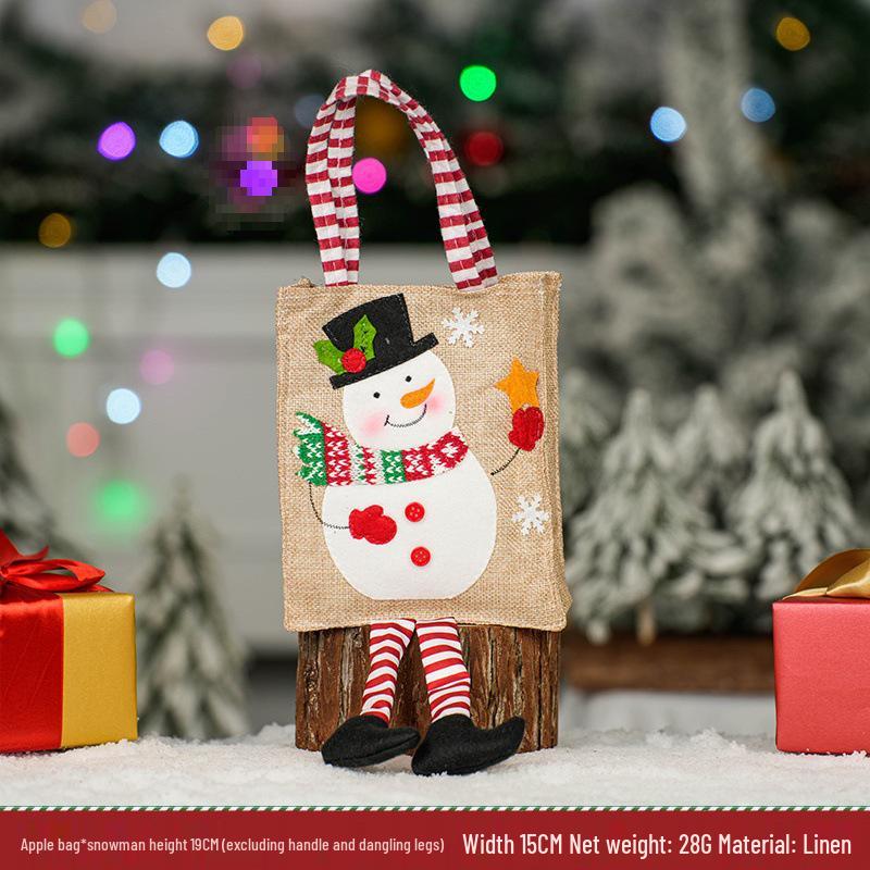 Large Santa Claus Christmas Eve Gift Bag with Pocket for Decorations