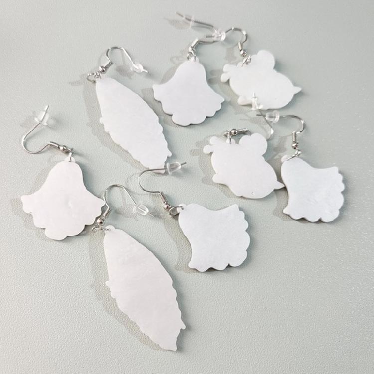 Halloween Ghost Pendant Earrings Jewelry Creative Handmade Drop Dangle Earri