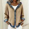 3D Digital Print Women's Hooded Cardigan Sweater - European Size, Autumn/Winter 2026 Collection