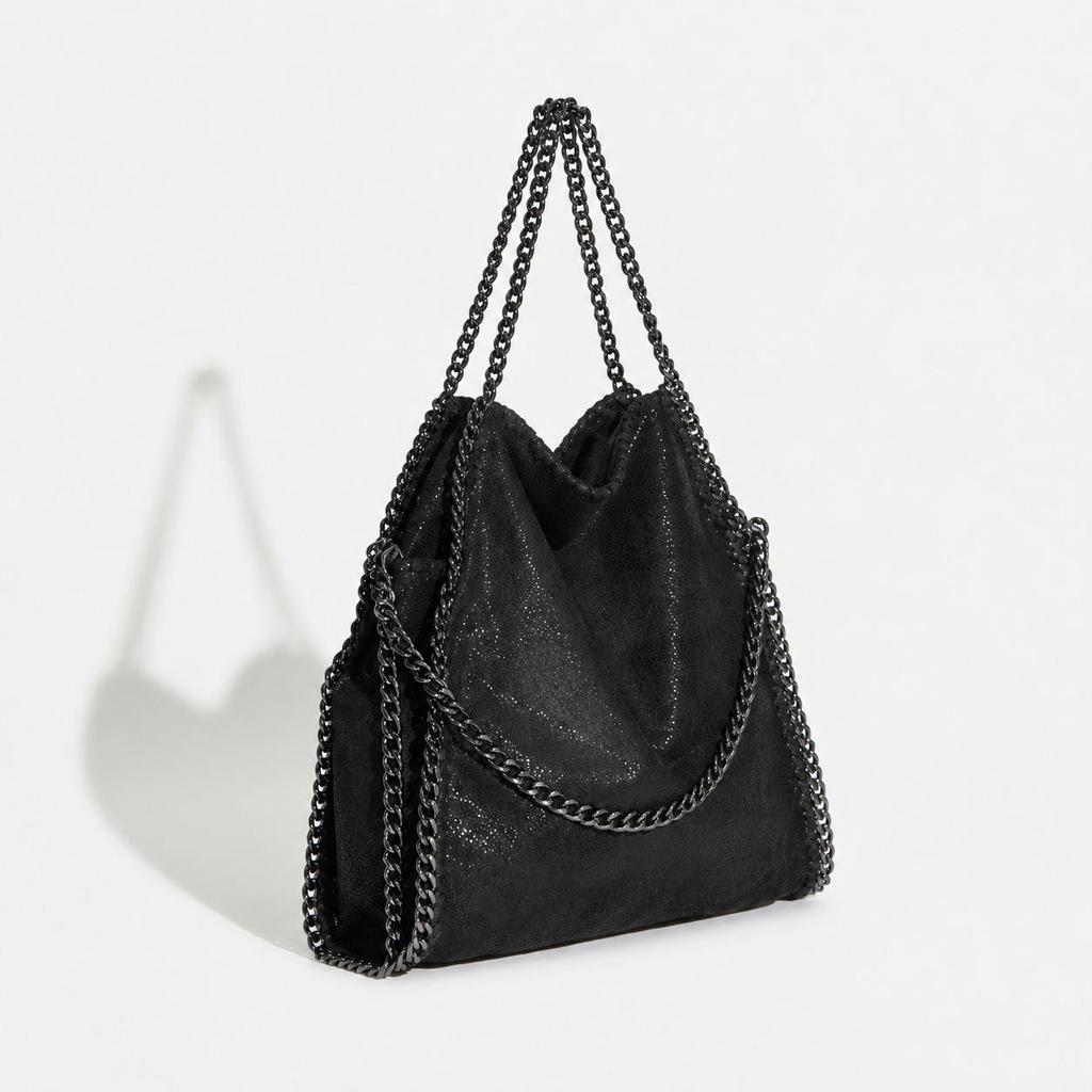 2026 Retro-Kette Damen faltbare Single-Shoulder-Tragetasche - Europäischer & Amerikanischer Stil, Große Kapazität