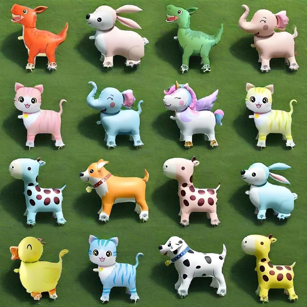 Cartoon Animal Light-Up Balloon Wheel Stroller Toys for Children