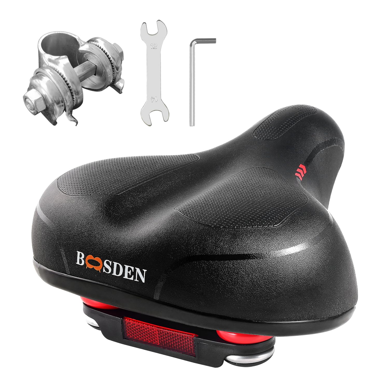 

BOOSDEN Bicycle Saddle Extra Saddle Cushion Prevents Butt Shock Suitable for Hybrid Mountain City and Electric Bikes Waterproof Replacement - Thick,