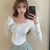 Oversized T Shirt For Women With Embroidered Details And Mandarin Collar For Autumn Winter Casual Wear