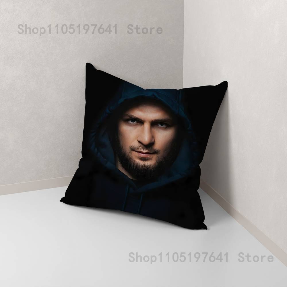 K-Khabib Cool N-Nurmagomedov Pillow Case For Sofa Decor Car Office Room Printing Cushion Cover Decorations and Protector