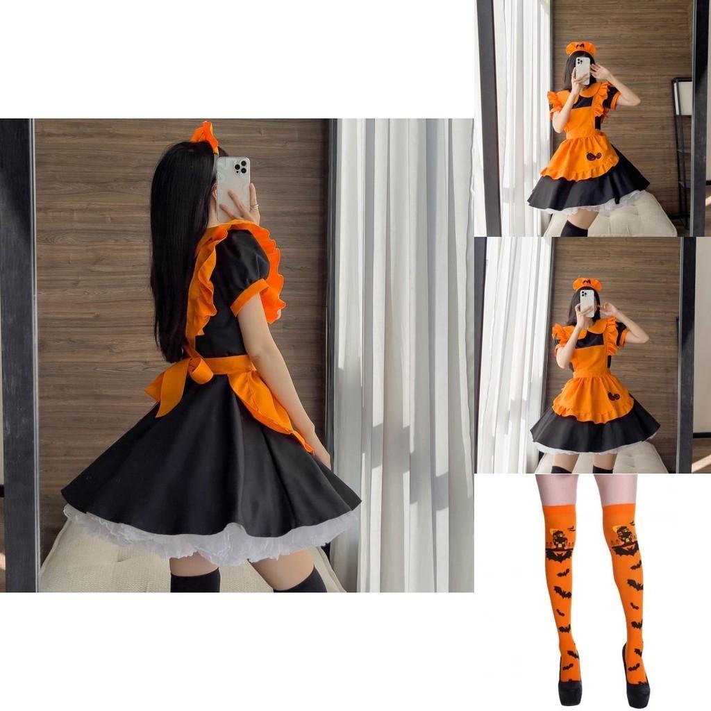 Magic Girl Role Play Dress With Pumpkin Theme For Halloween Party