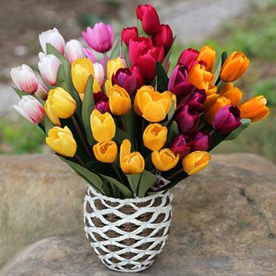 Fake Tulip Eco-friendly Fine Handmade Mini Excellent Simulation Lifelike Tulip for Kitchen