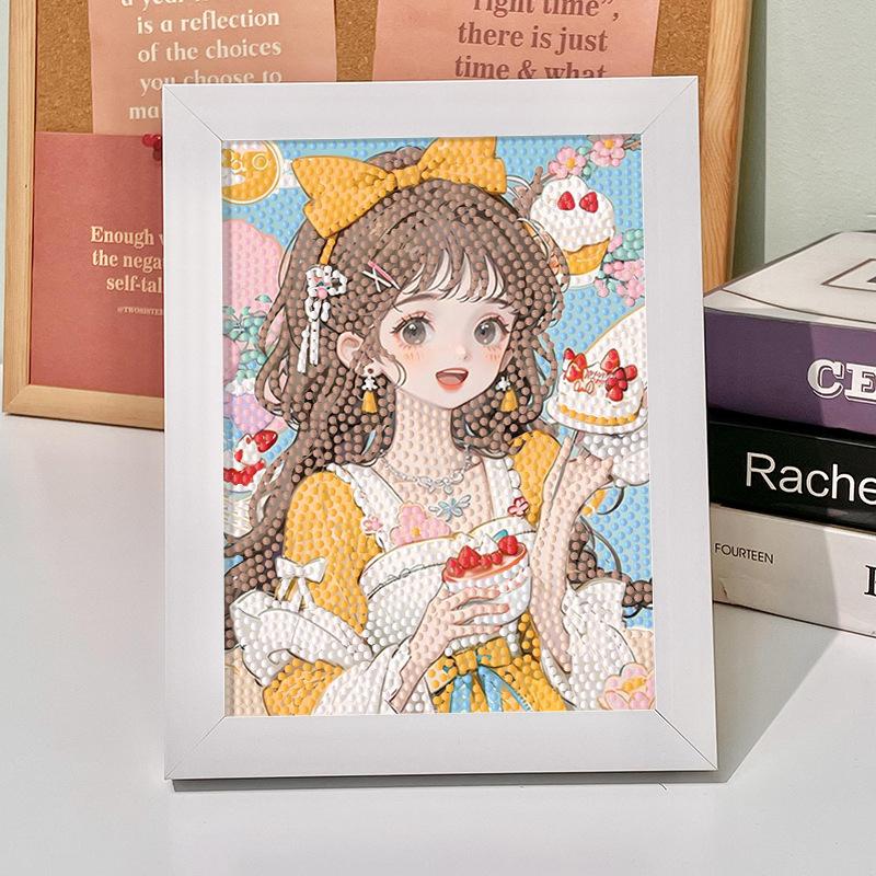 Strawberry Diamond Painting Diy Hand Sticker Diamond Tulip Sunflower Flower Girl Gives Girlfriend Birthday Gift