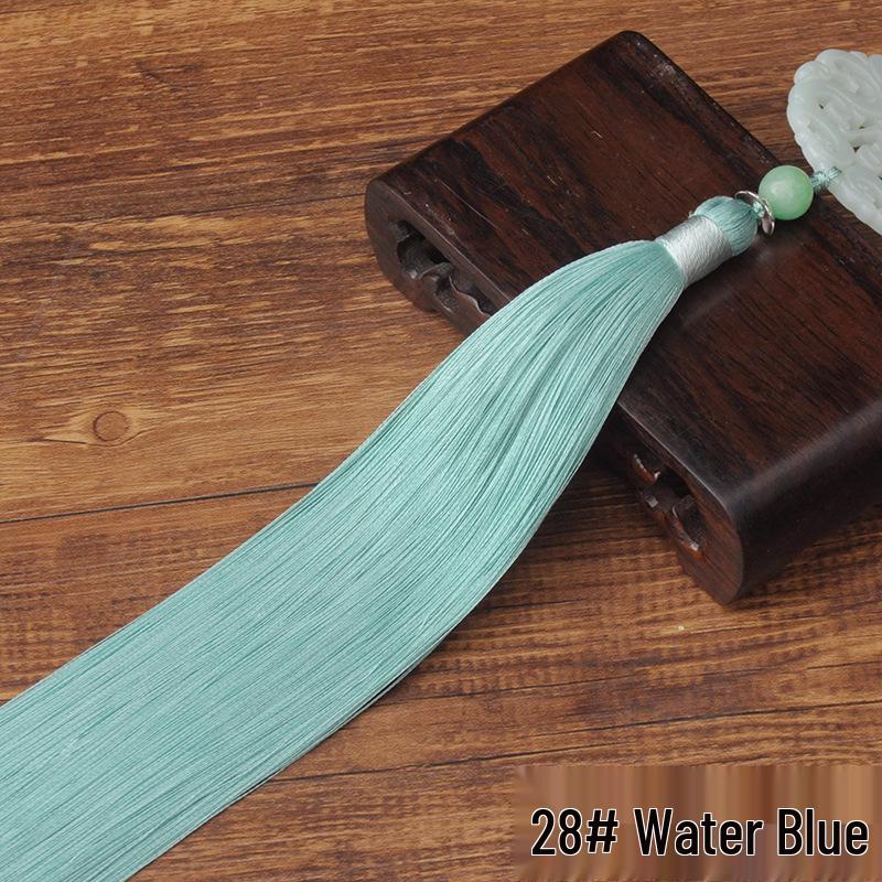 Fu Shou Imitation Jade Hanfu Waist Tassel Pendant with Lantern and Table Runner Accents