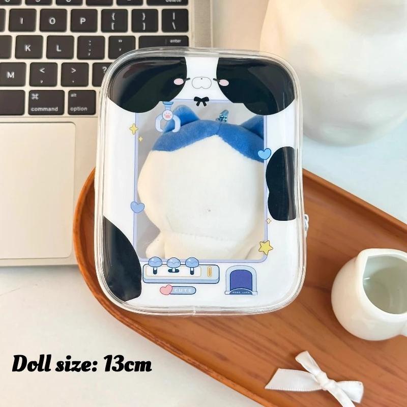 Original Animal Transparent PVC Doll Storage Bags for 13 20cm Plush Doll Kawaii Claw Machine Shaped Storage Bag with Lanyard New