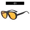 New In Oval Sunglasses for Men Women Fashion Retro  Design Shades Eyewear Female Candy Color Goggle UV400 Sun Glasses