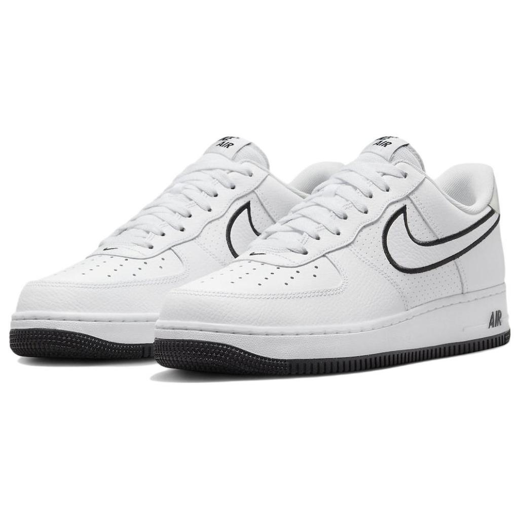 New Nike Air Force 1 Low '07 Embroidered Swoosh White Black FJ4211-100