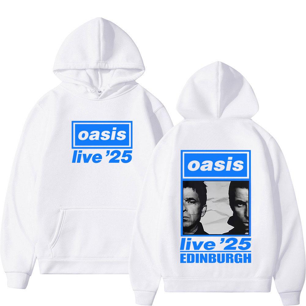 Oasis Band Logo Rock Band Vintage Print Men Women Fashion Long Sleeve Pullover Oversized Loose Hip-hop Winter Casual Sportswear