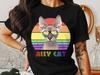 Rainbow Sphynx Cat Ally Shirt, Pride Cat Lover Tee, Colorful LGBT Supportive T-Shirt, Unisex Graphic Tee