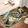 Colorful Swirl Living Room Area Rug Non-Slip Washable Rugs & Carpet with Bold Fluid Design for Contemporary Home Decor Floor Mat