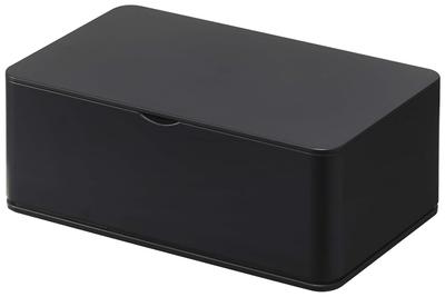 Yamazaki Wet Tissue Case Black Approx. W16 X D10 X H6cm Smart with Paper Stopper 5579