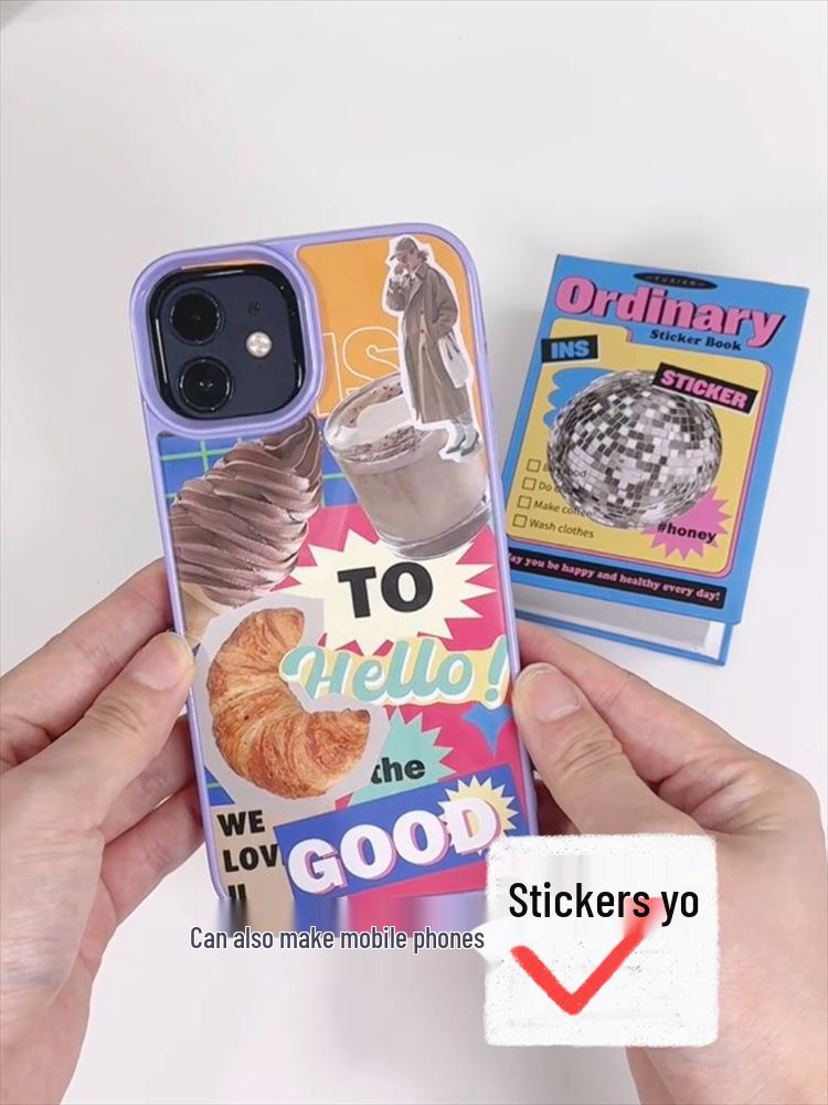 Ballet Style Butterfly Ribbon Matte Self-Adhesive Stickers for Gift and Outing Packaging