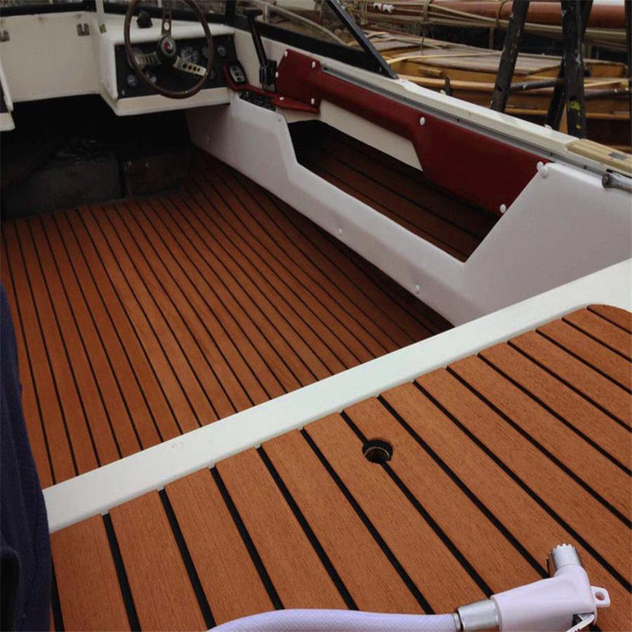 5 Rolls EVA Teak Decking Border For Boat Marine Flooring Carpet Self Adhesive Tape 5.8cmx240cmx6MM Yacht Boat Accessories