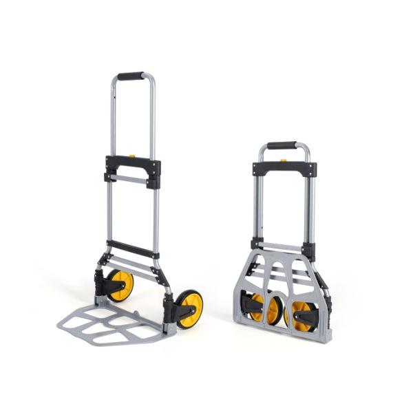 Hand-Pulled Folding Cart: Portable Luggage, Shopping & Cargo Hauler, Sturdy & Compact, Thickened for Heavy Loads.