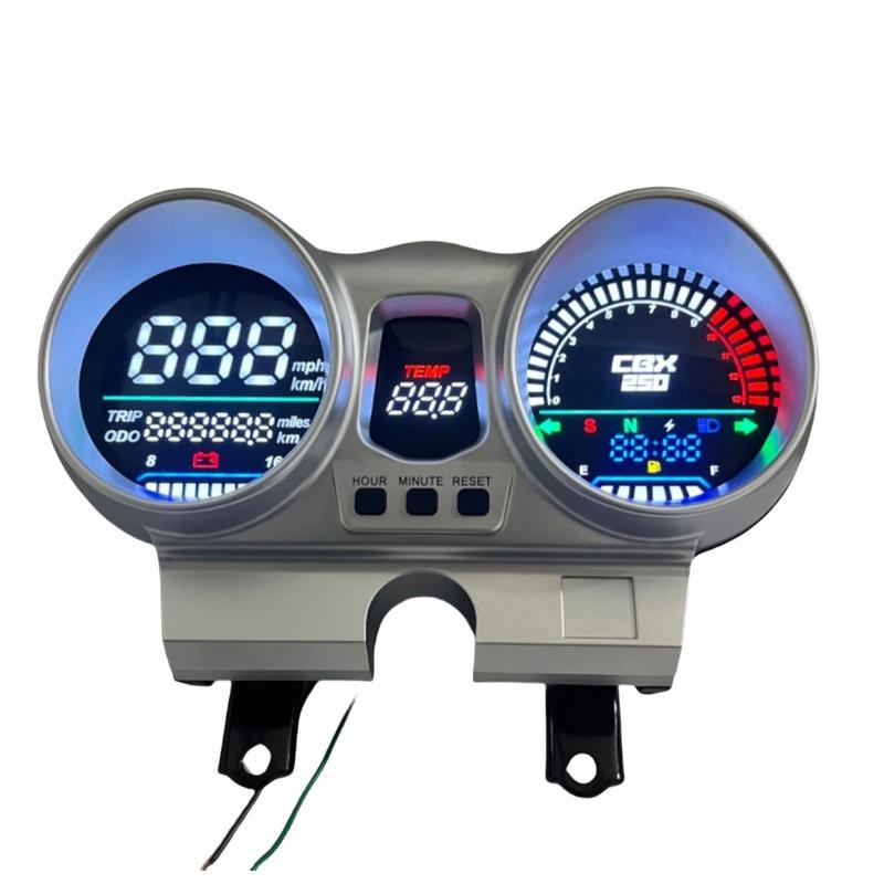 Motorcycle Speedometer Universal LCD Dashboard Tachometer Tacho For Honda CBX250 CBF250 Twister 2001-2008