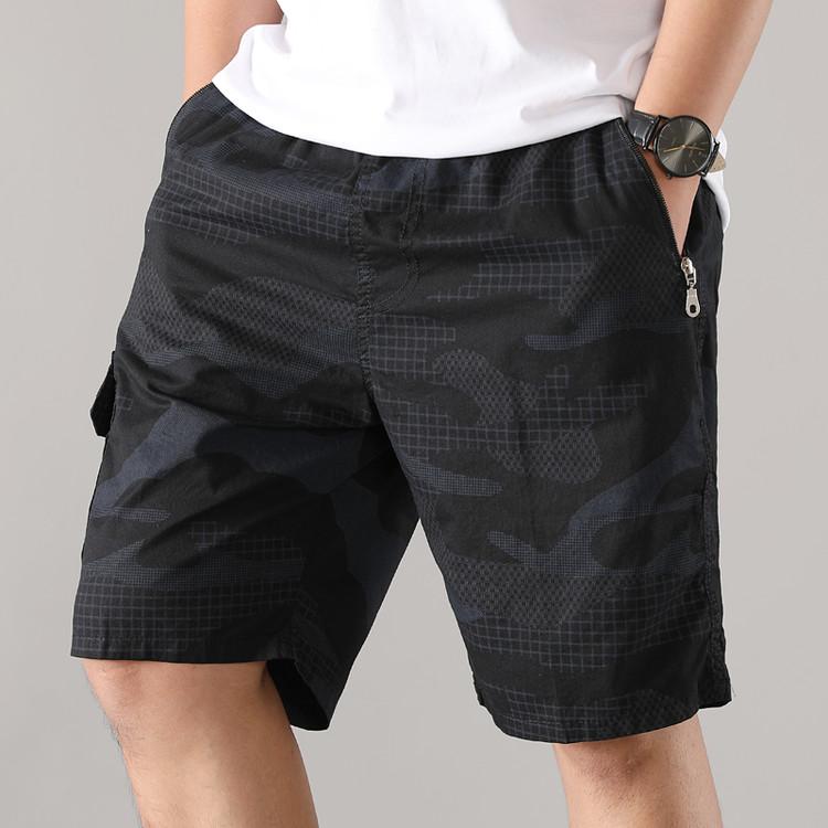 Summer Cotton Casual Shorts Drawstring Soft Loose  Beachwear Joggers Camouflage Sports Pants