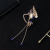 Left Ear Right Ear Sweet Alloy Elf Ear Clip Elf Ear Crystal Long Tassel Earrings Charm No Piercing Wings Ear Cuff Girls