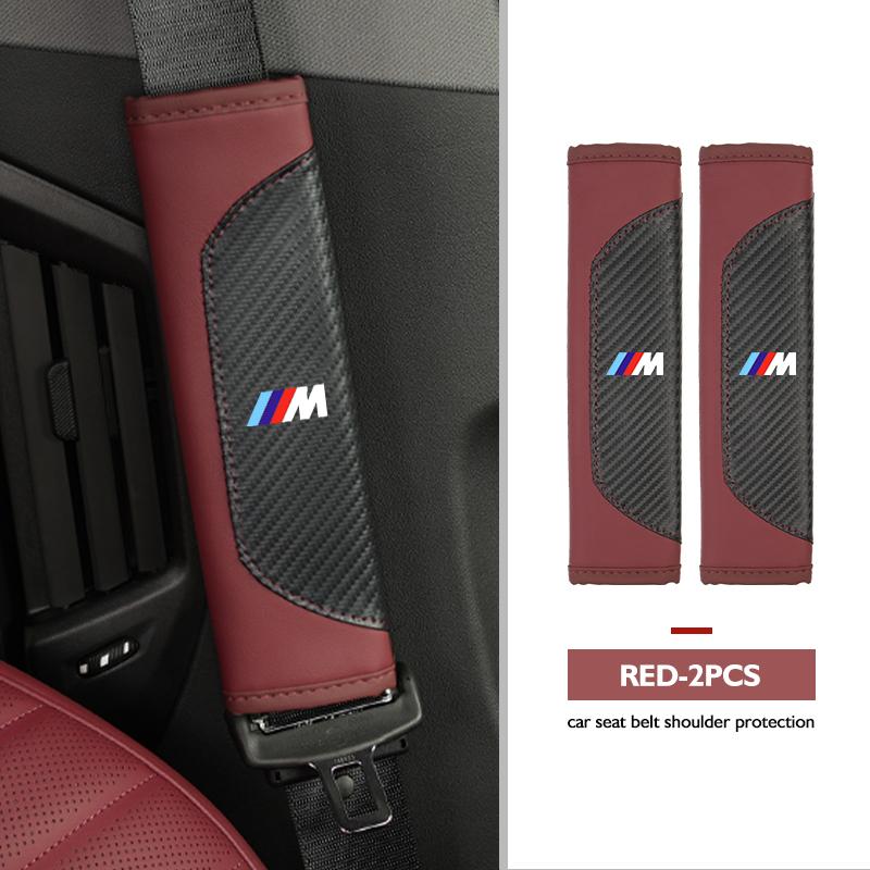 

Car Leather Safety Seat Belt Shoulder Cover Protection Accessories For BMW E93 F10 F20 F30 F40 F15 F25 F26 F31 F49 F86 M3 M5 X3