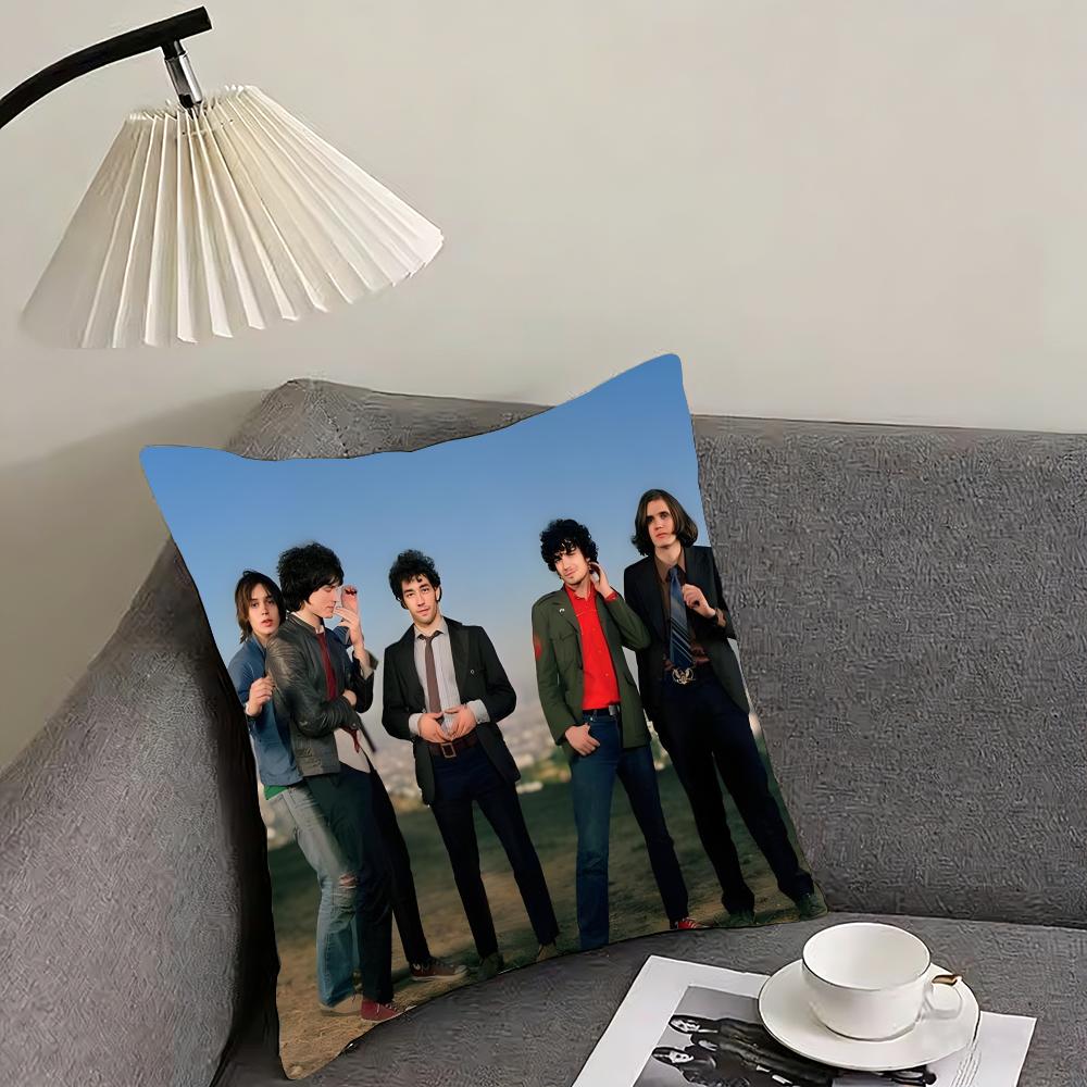 

TThe StrokesS Band Cushion Cover Pillowcase Ultra Soft Skin Friendly Fabric Cloud Like Comfort Concealed Zipper 30x30cm