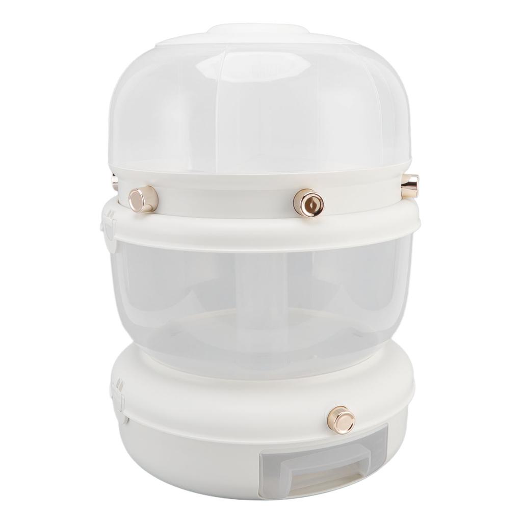 9kg Double Layer Rice Storage Container 6 Grid Rice Dispenser Pressed Rotatable Sealed Dry Food